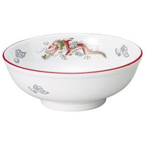 朱渕萬漢龍 6.5玉丼 中華食器 ボール（M） 業務用 日本製 磁器 約19.5