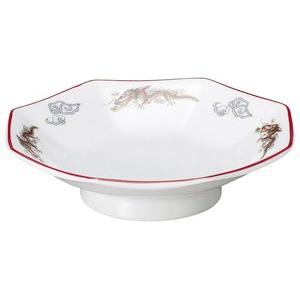 朱渕萬漢龍 6.5八角皿 中華食器 八角皿 業務用 日本製 磁器 約19.5cm