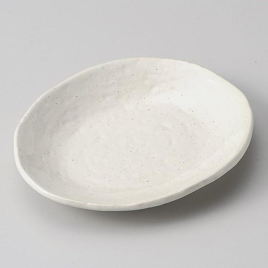 粉引 変形皿 小 和食器 フルーツ皿・銘々皿・取皿 業務用 約15.7cm 和食 和風 プレート フ...