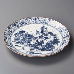 有田焼 大皿 18号 山徳窯 山水 尺8寸 54cm 盛皿 飾り皿 : 台所の道具