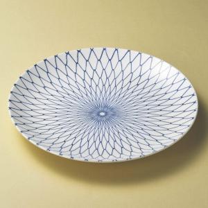有田焼き 盛り皿 シリーズ 青白磁菊彫皿 規格 10号皿 日本製 国産 陶器