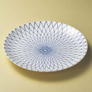 有田焼き 盛り皿 シリーズ 青白磁菊彫皿 規格 10号皿 日本製 国産 陶器