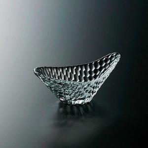吉谷硝子（YOSHITANI GLASS） 舟形小鉢セット 江戸硝子 金彩淡雪 化粧