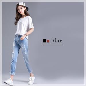 デニムパンツ レディース ダメージデニム 春 ...の詳細画像2
