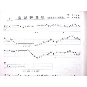 日本の民謡 五線譜」尺八曲集〜唄いやすい楽譜〜民謡/唄譜/教本/歌詞