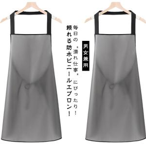 エプロン キッチン 防水 ビニールエプロン 前掛...の商品画像