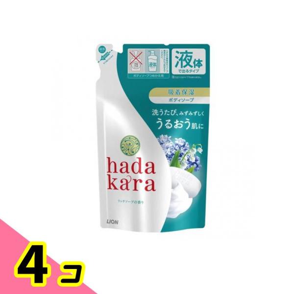 hadakara(ハダカラ) ボディソープ リッチソープの香り 360mL (詰め替え用) 4個セッ...