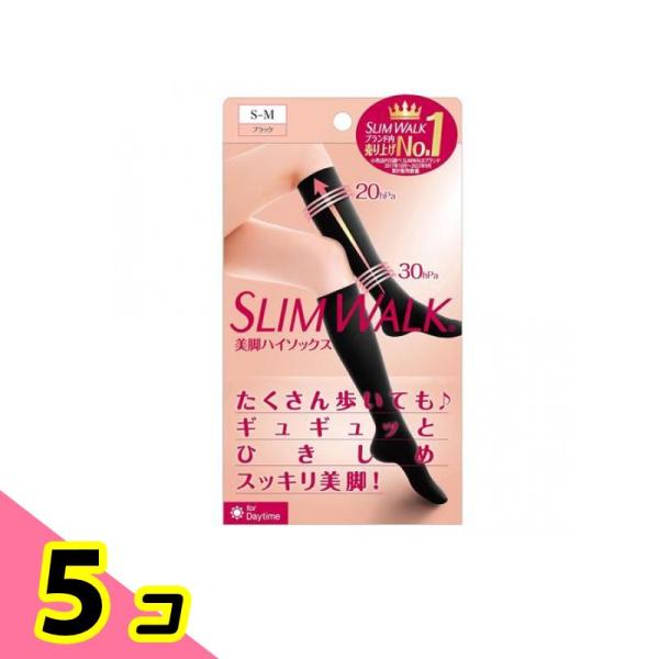 スリムウォーク 美脚ハイソックス (S〜M) 1足 着圧ソックス 土踏まず 靴下 通気性 引き締め ...