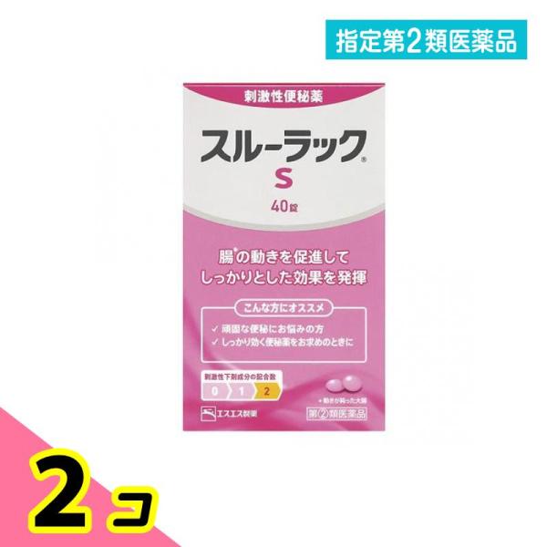 指定第２類医薬品 スルーラックS 40錠 2個セット