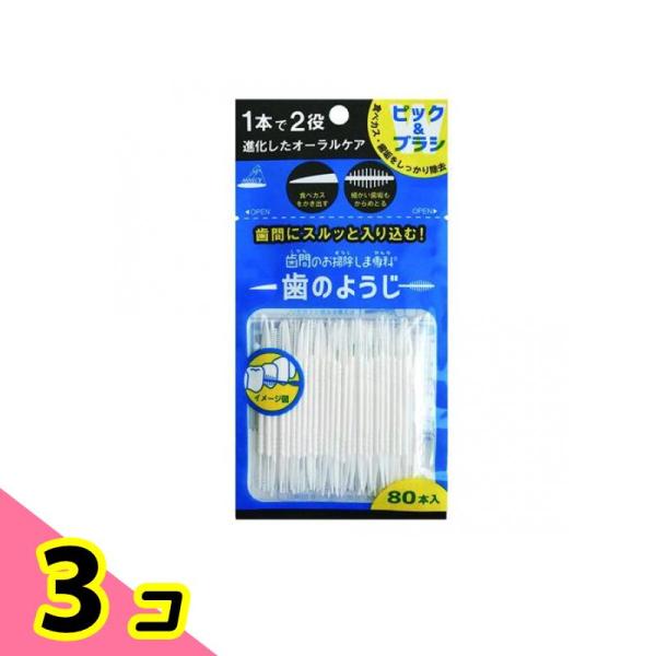 歯間のお掃除しま専科 歯のようじ OB-807 80本 3個セット