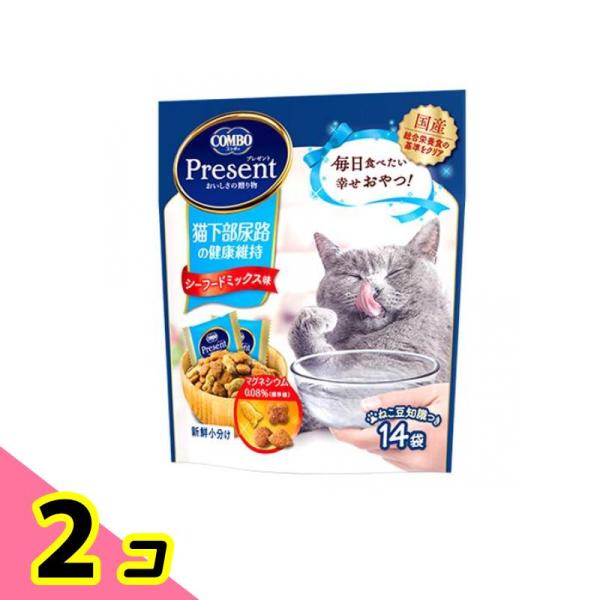 コンボプレゼント キャット おやつ 猫下部尿路の健康維持 シーフードミックス味 14袋入 (42g)...