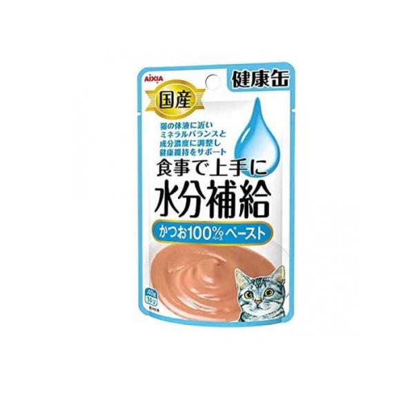 アイシア 国産 健康缶パウチ 水分補給 かつおペースト 40g (1個)