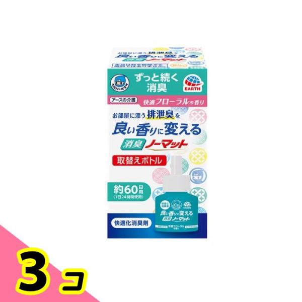ヘルパータスケ 良い香りに変える 消臭ノーマット 快適フローラルの香り 取替えボトル 45mL 3個...