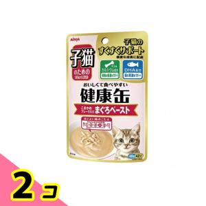 アイシア 健康缶パウチ 子猫のためのこまかめフレーク入りまぐろペースト 40g 2個セット