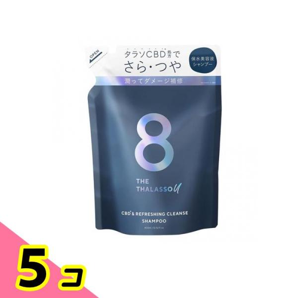 エイトザタラソユー CBD&amp;リフレッシングクレンズ美容液シャンプー 400mL (詰め替え用) 5個...