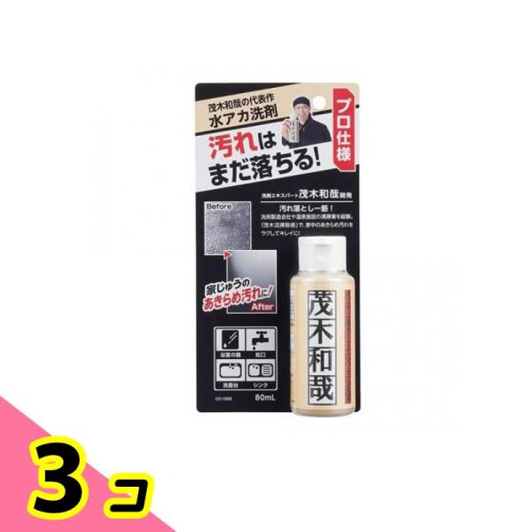 レック 茂木和哉 水アカ ウロコ汚れ 80mL (お試しサイズ 大掃除) 3個セット