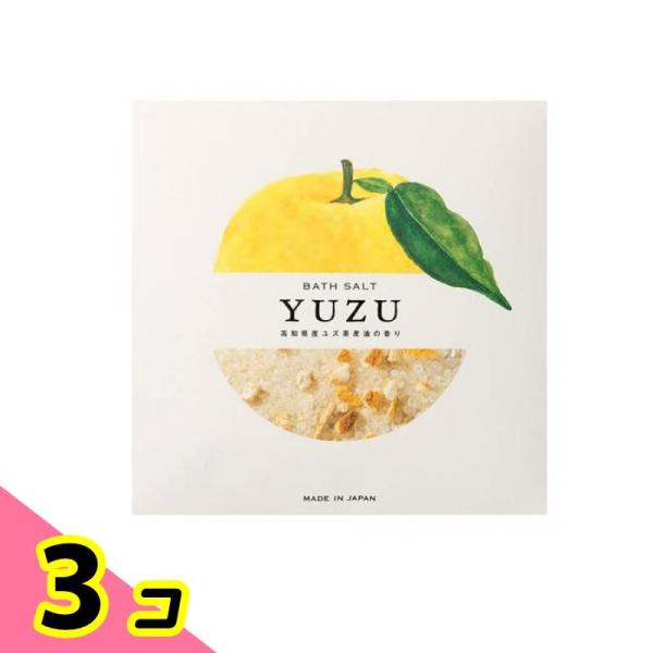 高知県産YUZU(柚子) ピール入りバスソルト 40g 3個セット