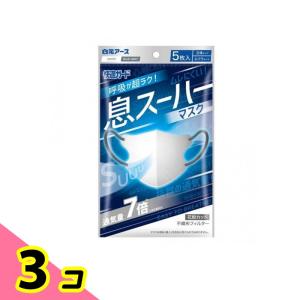 白元アース 快適ガード 息スーハーマスク 立体タイプ ふつうサイズ 5枚