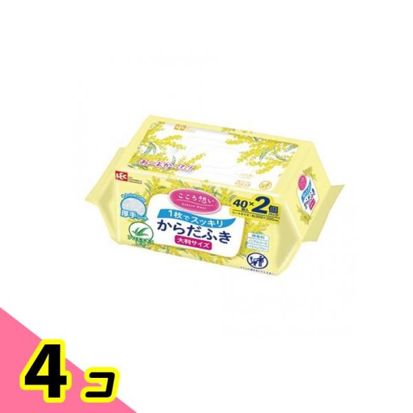 レック こころ想い からだふき 80枚入 (40枚×2個パック) 4個セット