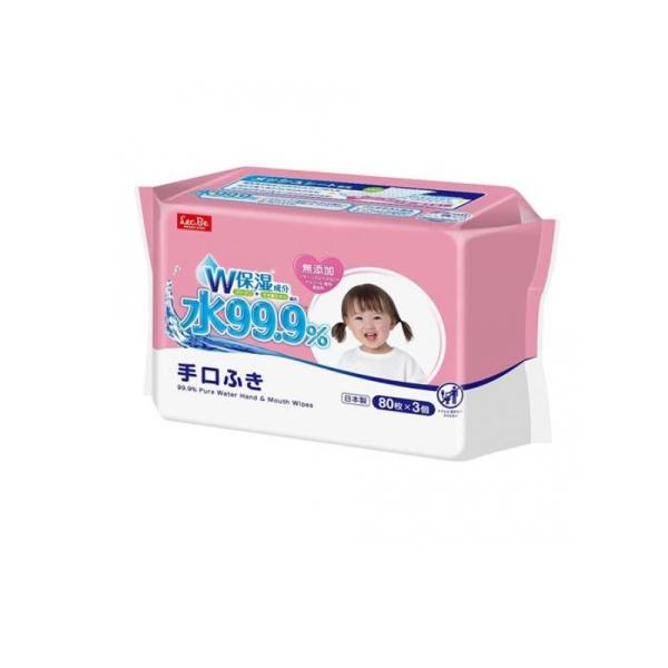 レック 水99% 手口ふき 80枚× 3個パック (1個)