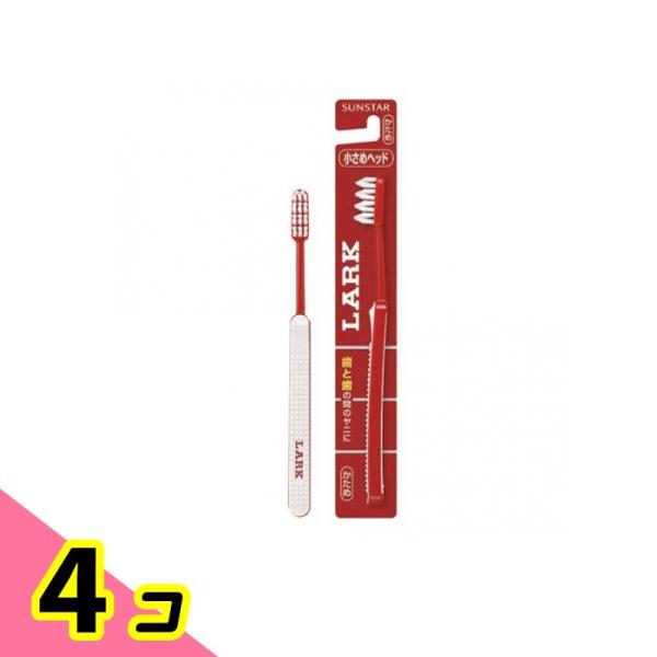 サンスター LARK ラークハブラシ コンパクトヘッド(小さめヘッド) かため 1本入 4個セット