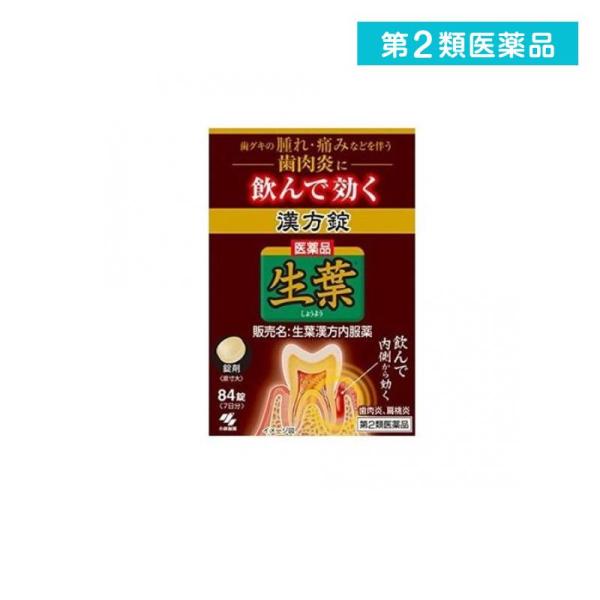 第２類医薬品生葉漢方錠 84錠 7日分 飲み薬 内服薬 歯茎の腫れ 痛み 歯肉炎 扁桃炎 しょうよう...