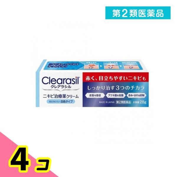 第２類医薬品クレアラシル ニキビ治療薬クリーム 白色タイプ 28g 塗り薬 赤にきび 思春期 大人 ...