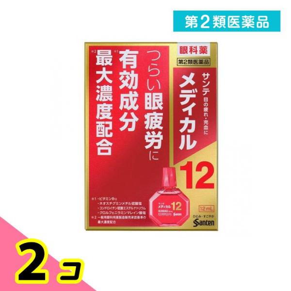 第２類医薬品 サンテメディカル12 12mL 目薬 眼疲労 充血 2個セット