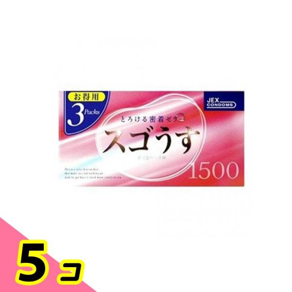 ジェクスコンドーム スゴうす1500 36個入 (=12コ入×3箱パック) 5個セット