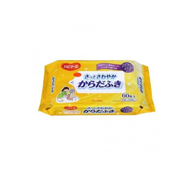 2980円以上で注文可能  ハビナース さっとさわやかからだふき  60枚 (1個)