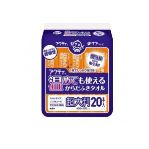 2980円以上で注文可能  アクティ 楽ケア 温めても使えるからだふきタオル 超大判 20本 (1個)｜みんなのお薬MAX