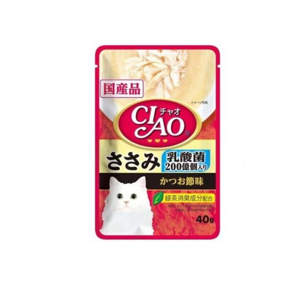 2980円以上で注文可能  いなば CIAO(チャオ) パウチ 乳酸菌入り ささみ かつお節味 40...