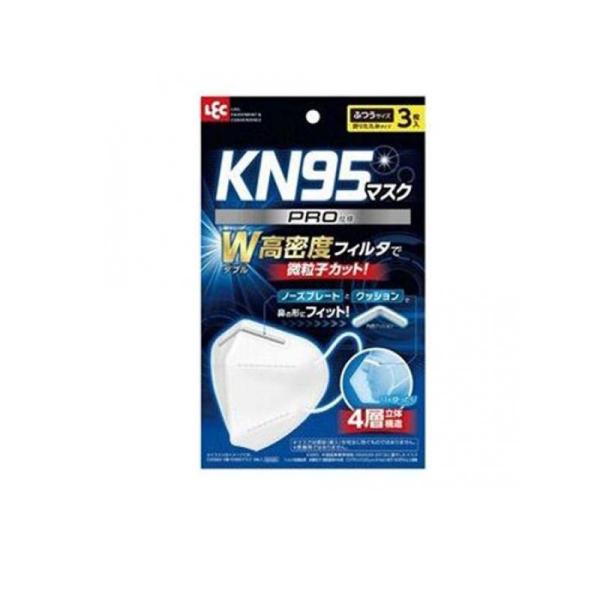 2980円以上で注文可能  レック 4層KN95マスク 3枚入 (ふつうサイズ) (1個)