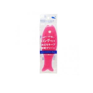 2980円以上で注文可能 マーナ キッチン用おさかなスポンジ ロング K479 DP ディープピンク 1個入 (1個)
