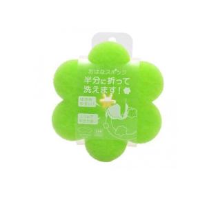 2980円以上で注文可能 マーナ キッチン用 おはなスポンジ グリーン 1個入 (K364G) (1個)