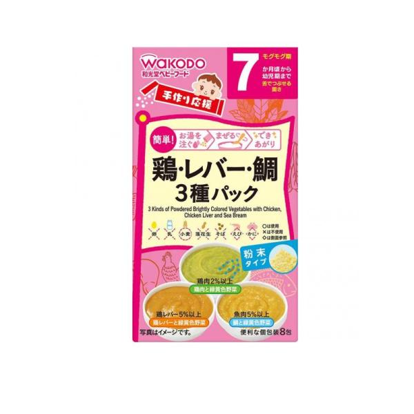 2980円以上で注文可能  手作り応援 鶏・レバー・鯛の3種パック 18.4g (1個)