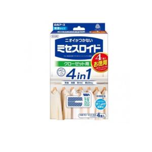 2980円以上で注文可能 ミセスロイド クローゼット用 1年防虫 無香タイプ 4個入 (お徳用) (1個)