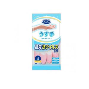 2980円以上で注文可能 ファミリー ビニールうす手 指先抗ウイルス加工 Sピンク 1双入 (1個)