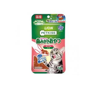 2980円以上で注文可能 PETKISS ペットキッス 猫用 ネコちゃんの歯みがきおやつまぐろ味 プチ 14g (1個)