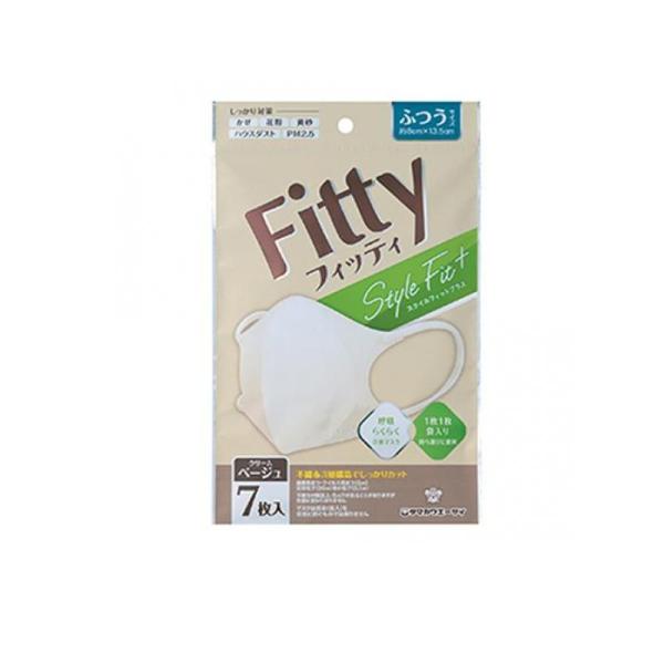 2980円以上で注文可能  フィッティ スタイルフィットプラス立体マスク ふつう CB クリームベー...