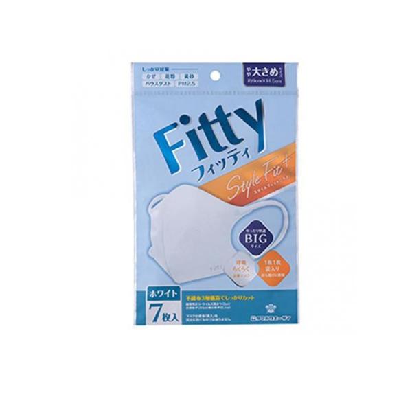 2980円以上で注文可能  フィッティ スタイルフィットプラス立体マスク やや大きめ W ホワイト ...