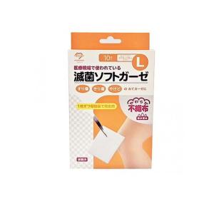 2980円以上で注文可能 アメジストファミレ 滅菌ソフトガーゼ 不織布タイプ Lサイズ 10枚入 (1個)