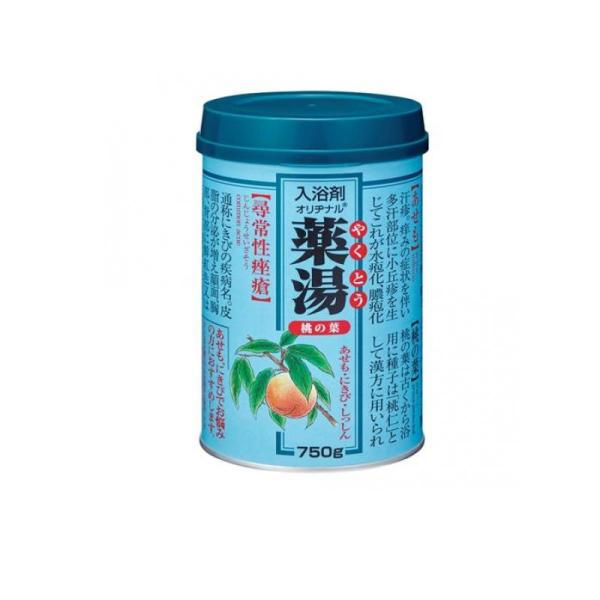 2980円以上で注文可能  入浴剤 オリヂナル薬湯 桃の葉 缶入 750g (1個)