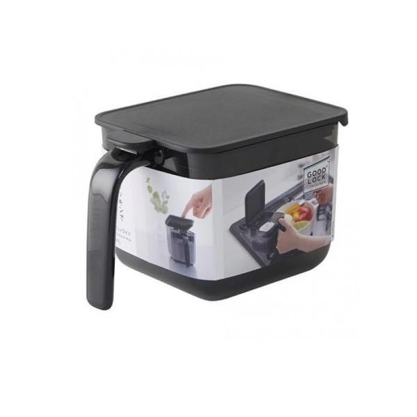 2980円以上で注文可能  マーナ 調味料ポットワイド ブラック 600mL (K-775BK) (...