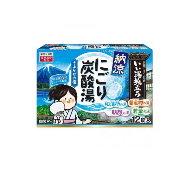 2980円以上で注文可能  いい湯旅立ち 納涼にごり炭酸湯 そよかぜの宿 12錠 (1個)