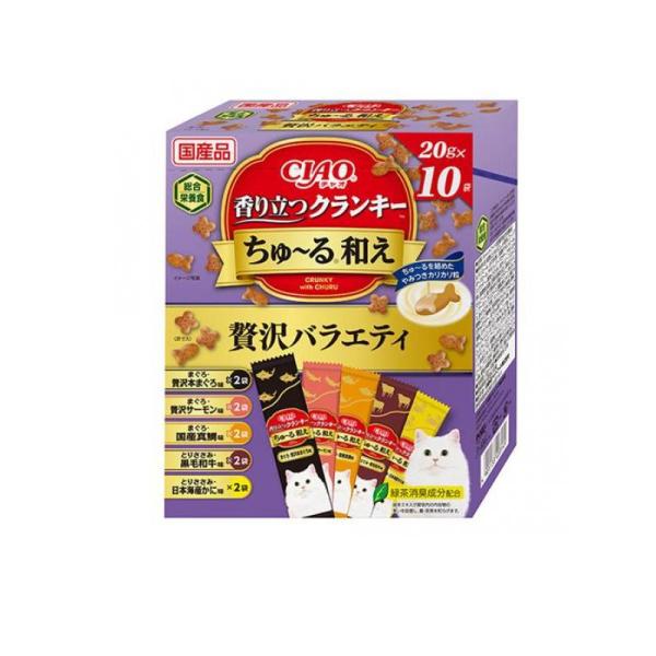 2980円以上で注文可能  いなば 猫用総合栄養食 CIAO香り立つクランキーちゅ〜る和え 贅沢バラ...