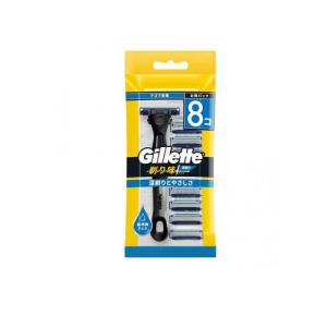 2980円以上で注文可能 ジレット Gillette 剃り味プラス 深剃り 髭剃り カミソリ 本体1コ+替刃 8コ付 (1個)