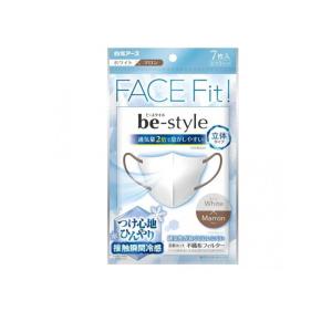 2980円以上で注文可能 ビースタイル マスク 立体冷感タイプ ふつう ホワイト×マロン 7枚入 (1個)