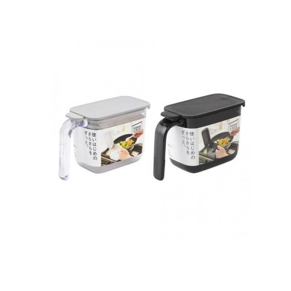 2980円以上で注文可能  マーナ 調味料ポット K-736 グレー &amp;ブラック 各370mL (1...