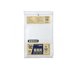 2980円以上で注文可能 ジャパックス 業務用 ポリ袋 重量物対応 特厚タイプ 厚さ0.1mm 透明 90L 10枚入 (PL910) (1個)